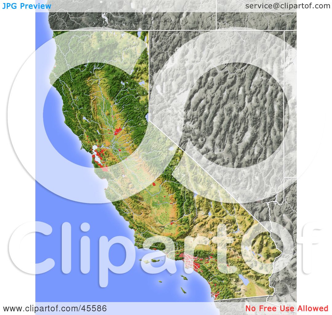 free clipart map of california - photo #44