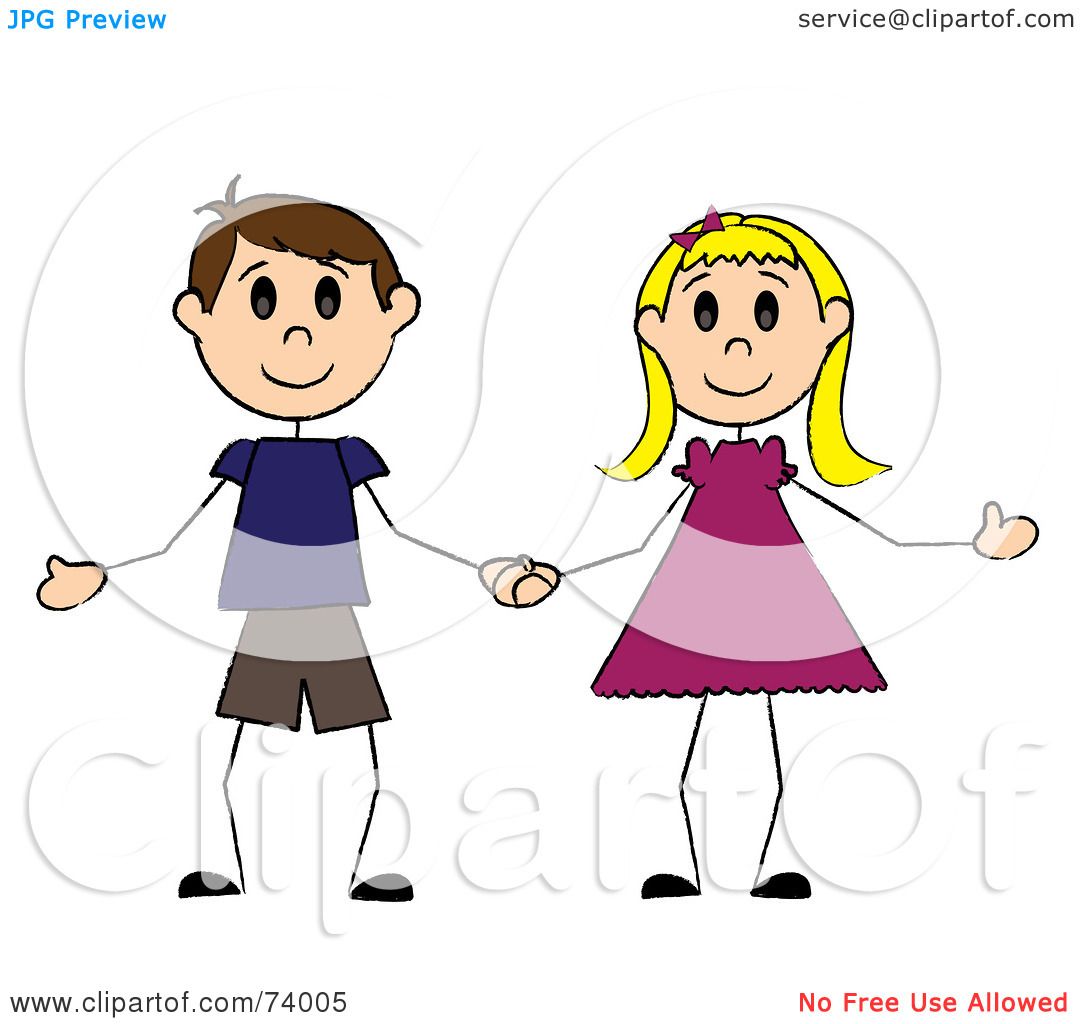 boy and girl holding hands clipart - photo #17