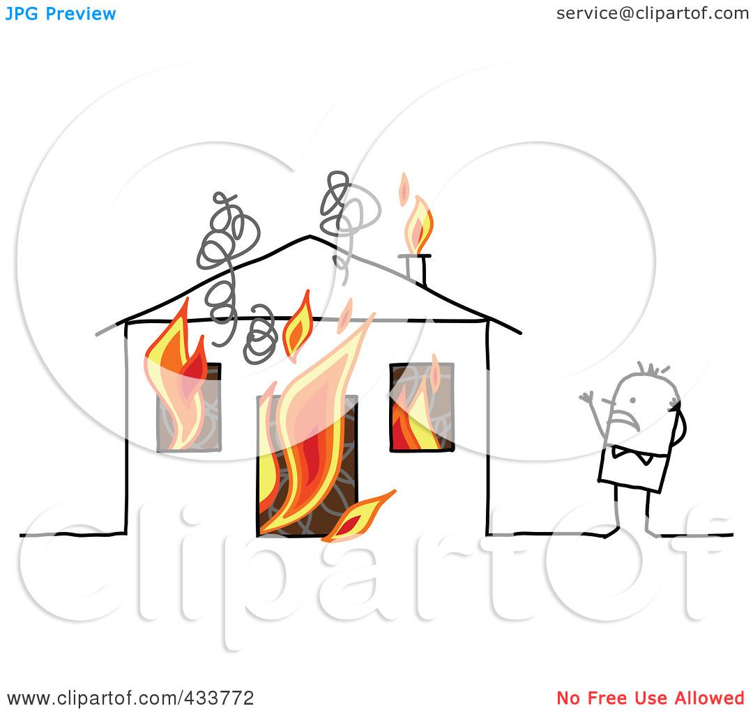 free clipart burning house - photo #38