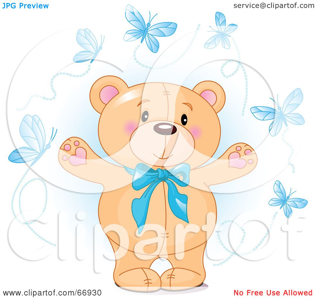 clip art blue teddy bear - photo #24