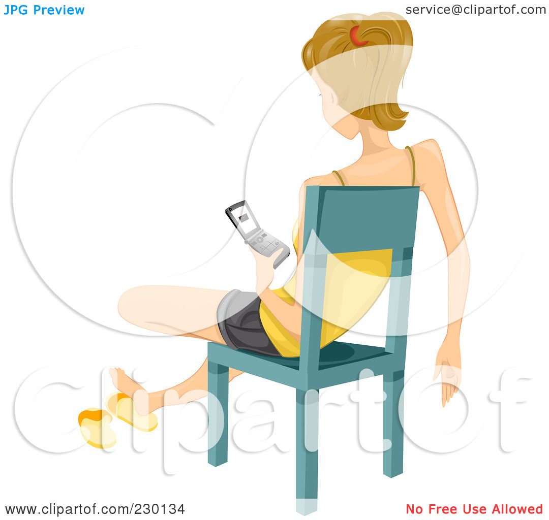 girl texting clipart - photo #41