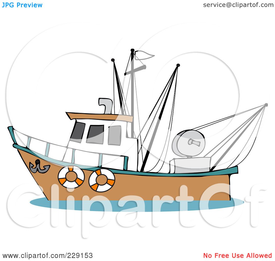 fishing boat clip art illustrations - photo #13