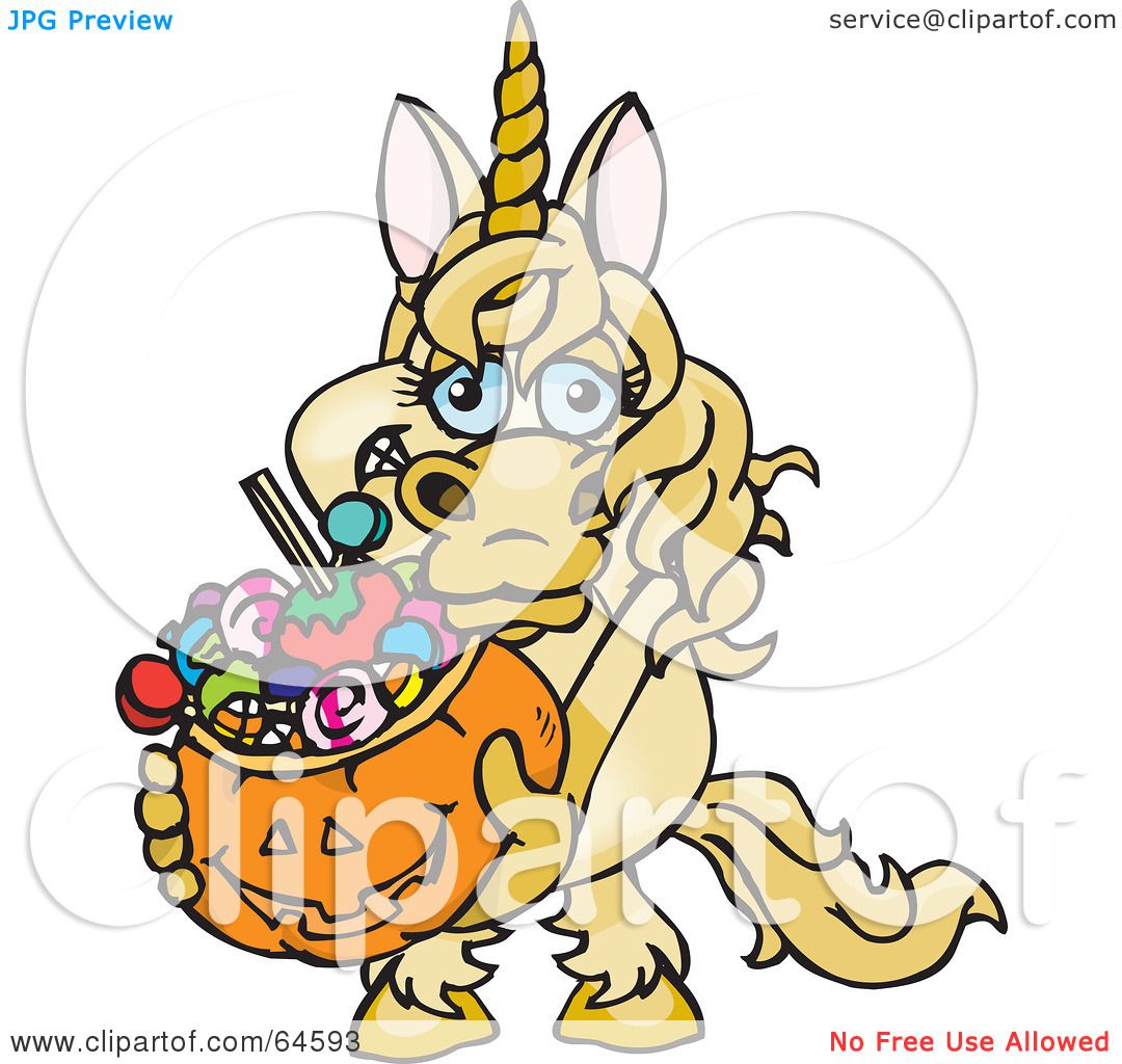 Royalty-Free (RF) Clipart Illustration of a Trick Or ...