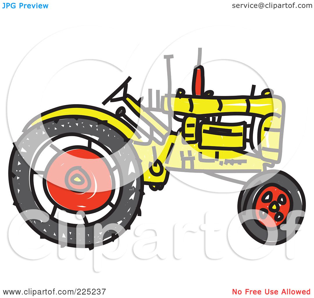 yellow tractor clipart - photo #24