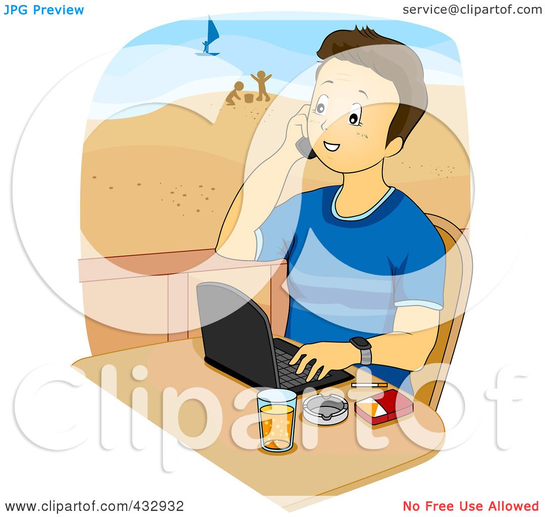 clipart man on beach - photo #48