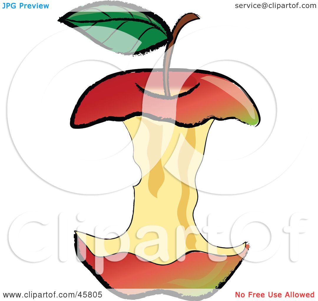 free apple core clip art - photo #36