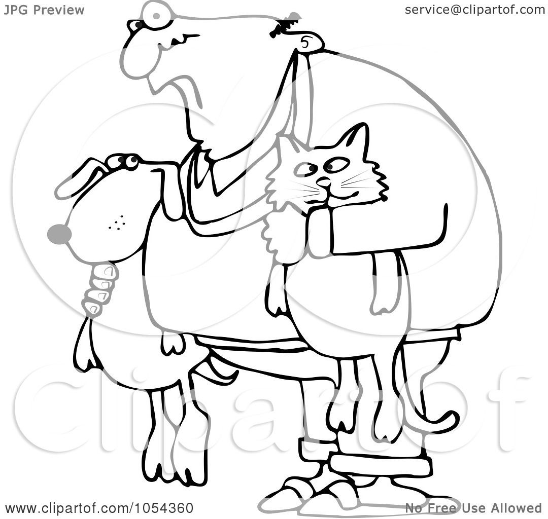 free black and white dog and cat clipart - photo #40