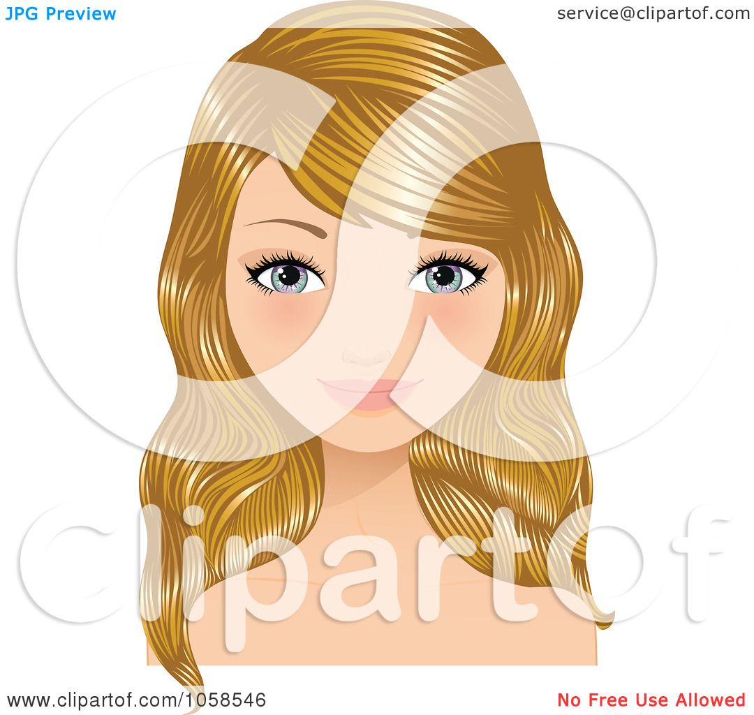 clipart girl with long hair - photo #40