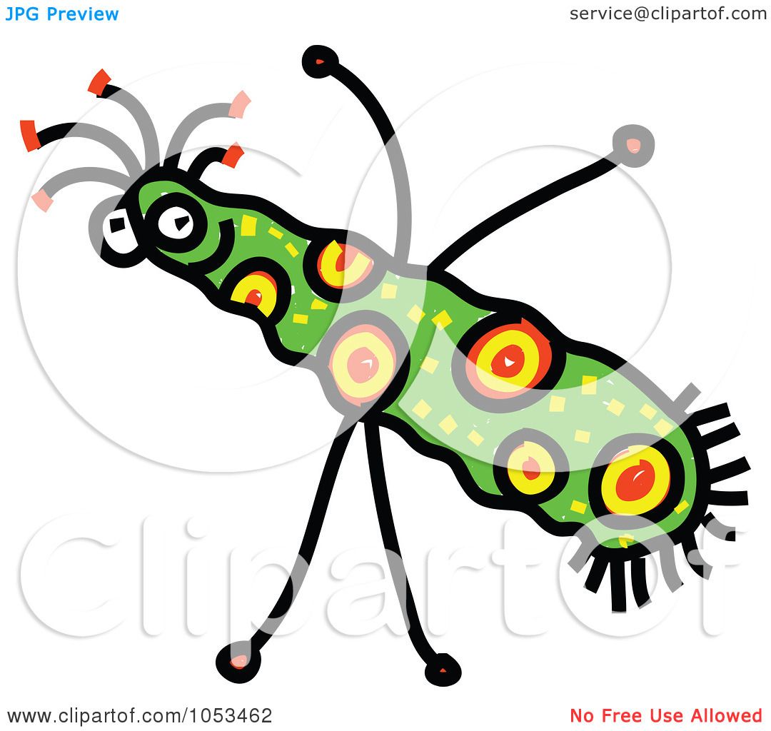 Royalty-Free Vector Clip Art Illustration of a Cartoon Germ - 4 by