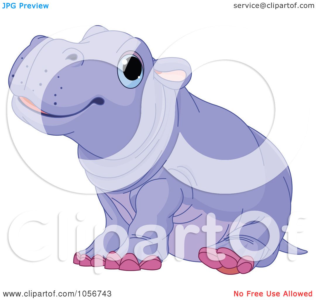 free baby hippo clipart - photo #44