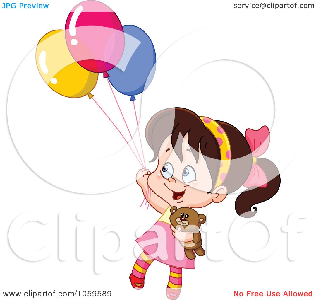 teddy bear with balloons clipart - photo #48