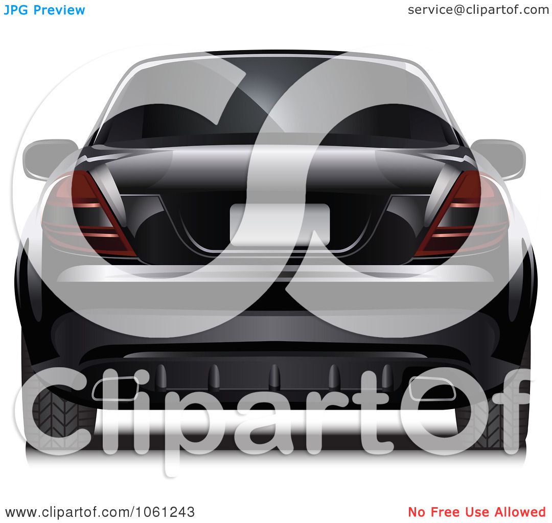 Royalty-Free (RF) Clipart Illustration of a Rear Side View 