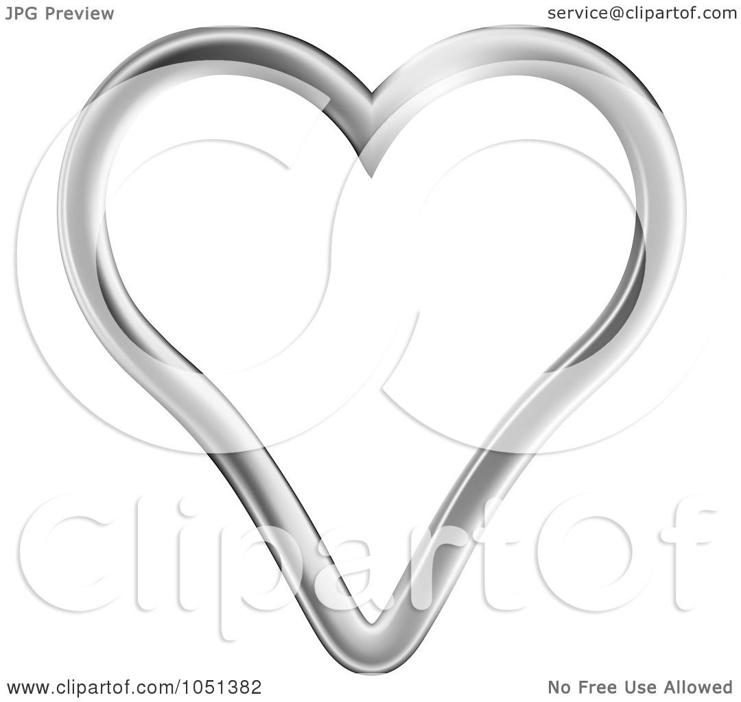 silver heart clip art free - photo #45