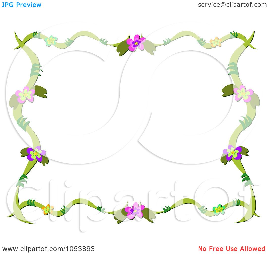 Royalty-Free Vector Clip Art Illustration of a Tropical Flower Frame