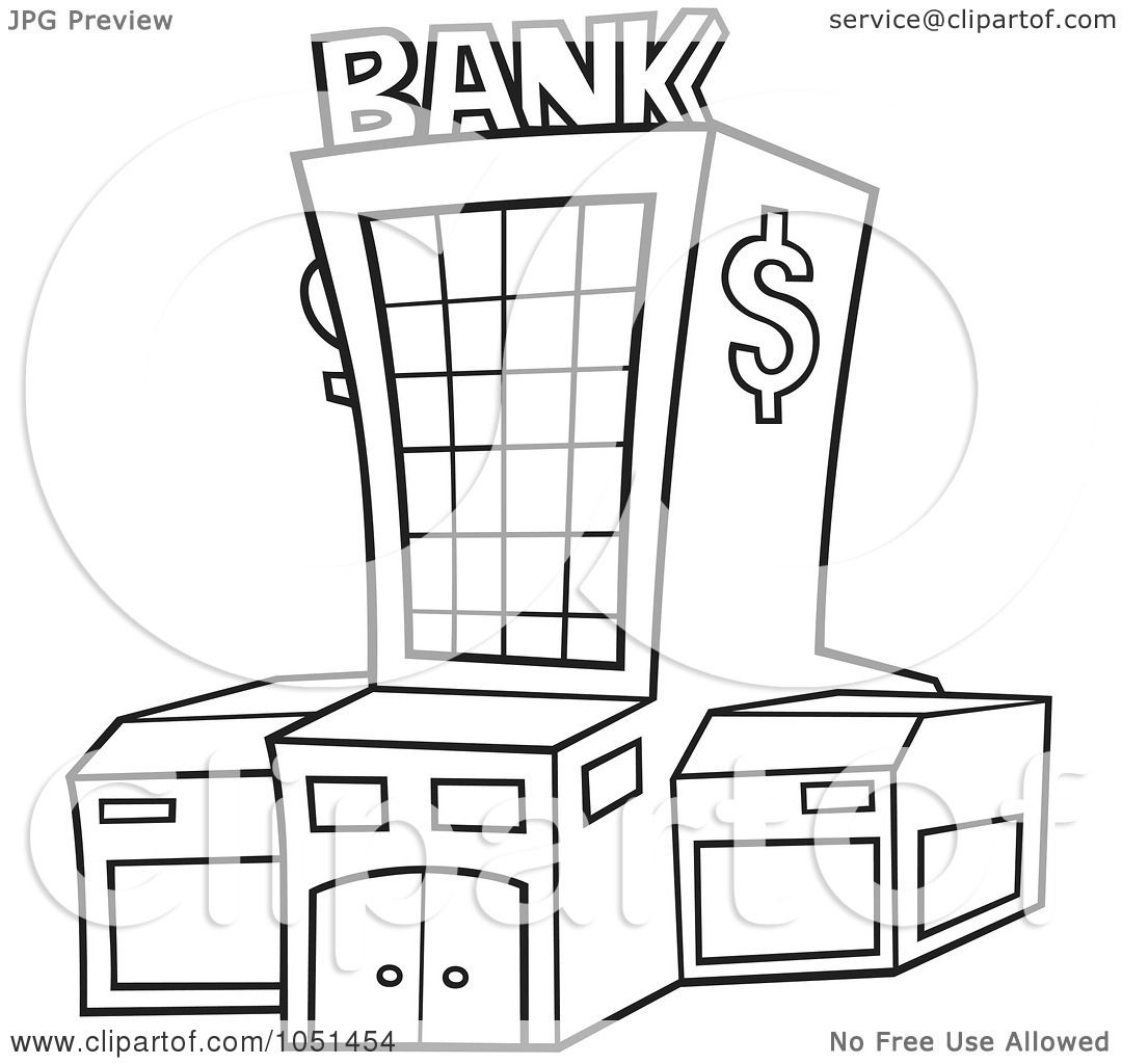 bank clipart black and white - photo #40