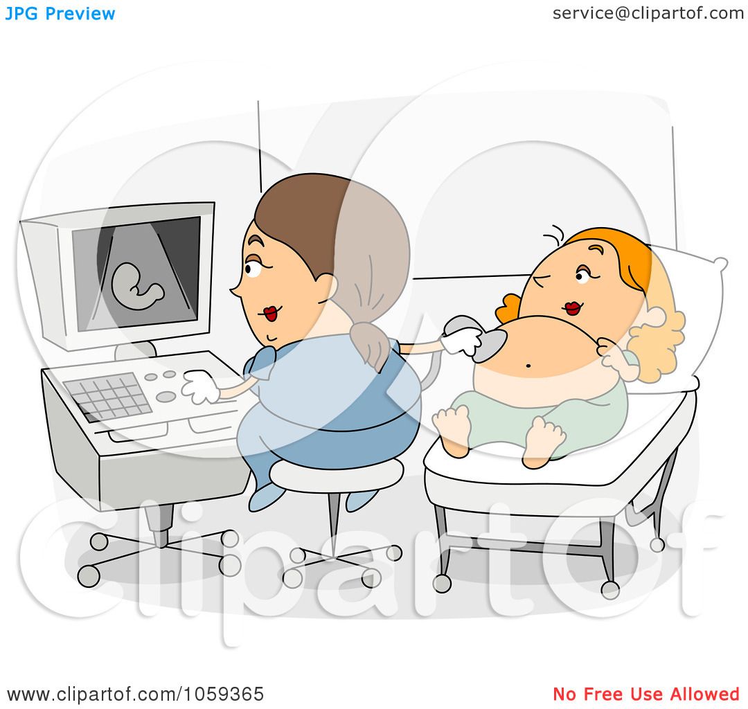 RoyaltyFree Vector Clip Art Illustration of an Ultrasound Technician