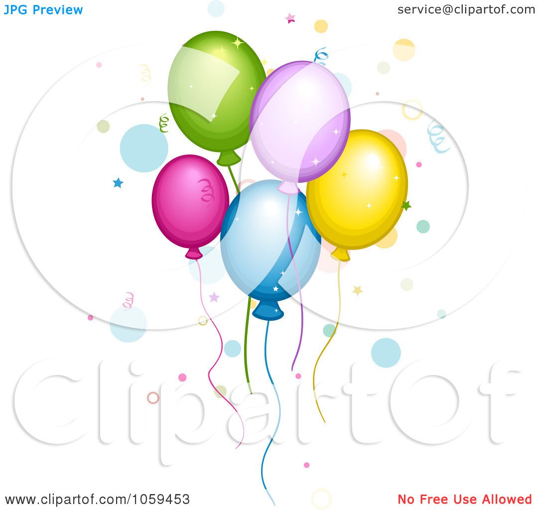free clip art balloons confetti - photo #32