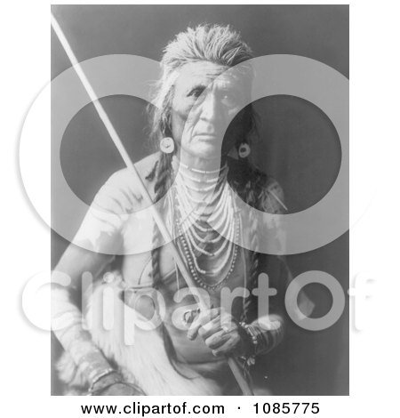 Free historical stock photo of an Apsaroke Native American Indian man named