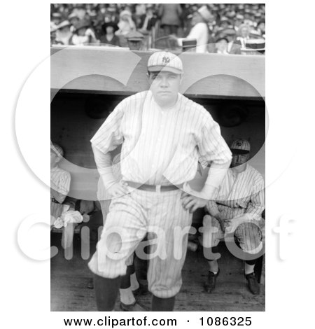  - babe-ruth-standing-near-a-dugout-posing-in-his-new-york-yankees-uniform-free-historical-baseball-stock-photography-by-jvpd-4501086325