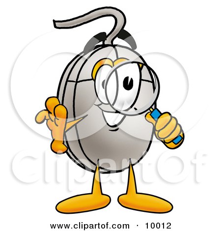 Royalty-free clipart illustration of a computer mouse mascot cartoon 