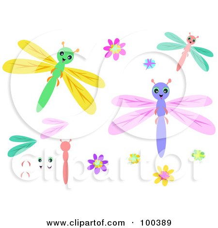 Royalty-Free (RF) Clipart Illustration of a Digital Collage Of Cute
