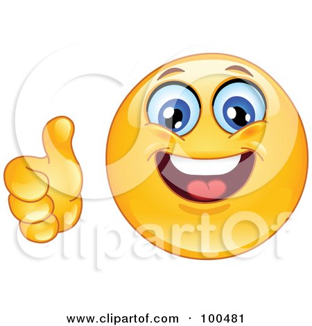 http://images.clipartof.com/small/100481-Royalty-Free-RF-Clipart-Illustration-Of-A-Yellow-Smiley-Face-Holding-A-Thumb-Up.jpg