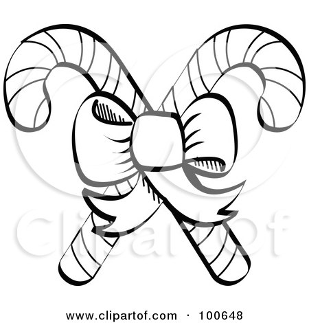 Holiday Coloring Pages on Coloring Page Outline Of A Bow Tying Together Two Christmas Candy