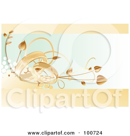Weddings Bands on Free  Rf  Clipart Illustration Of A Wedding Card Invitation With Rings
