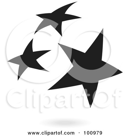 Logo Design  Illustrator on Rf  Clipart Illustration Of A Black Star Cluster Logo Icon By Cidepix