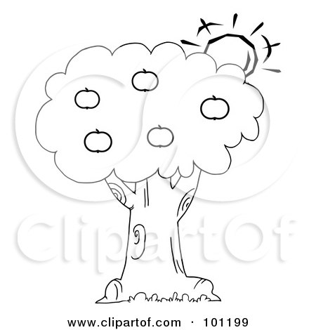 Free Architectural Design on Apple Tree Coloring Pages Free