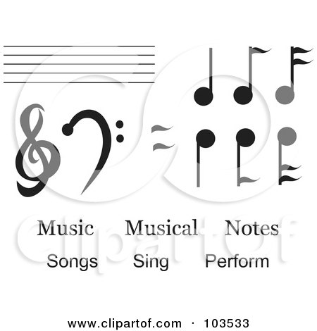 music note words