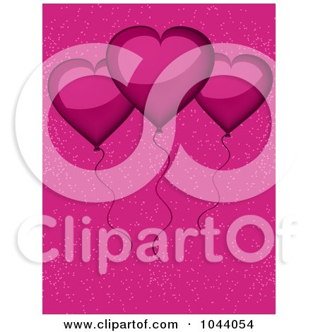 heart clipart pink. Shiny Pink Heart Balloons