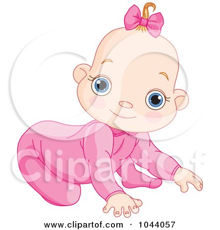 baby girl clip art. Royalty-free clipart picture