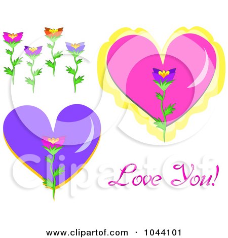 clip art flowers and hearts. Royalty-Free (RF) Clip Art