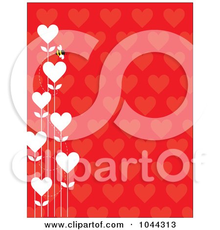 clip art flowers and hearts. Royalty-free clipart picture