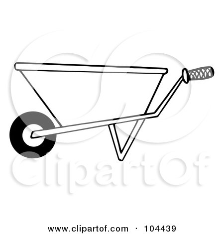 Gardening on Coloring Page Outline Of A Gardening Wheel Barrow By Hit ...