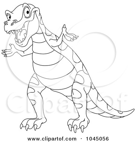 Dinosaur Coloring Sheets on Royalty Free  Rf  Clip Art Illustration Of A Coloring Page Outline Of