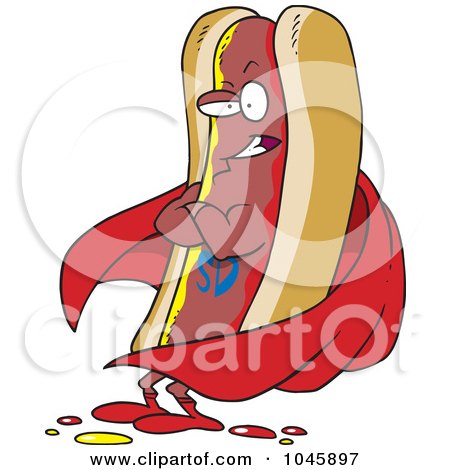 Good  Food on Cartoon Super Hot Dog Posters