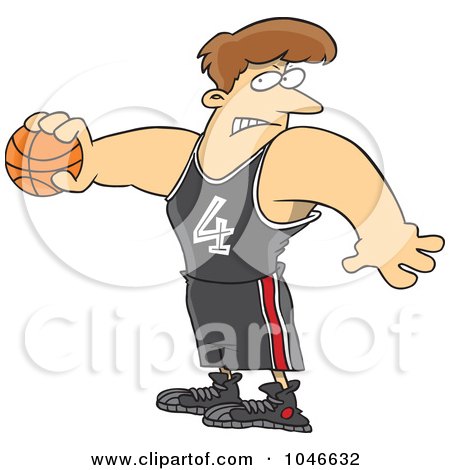 cartoon basketball clipart. a Cartoon Basketball Man