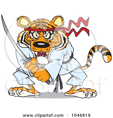 of a Cartoon Samurai Tiger