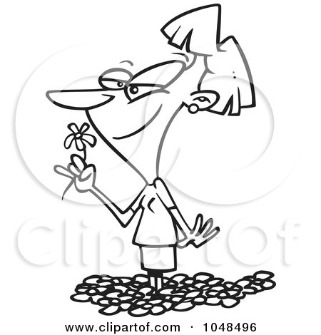 free clip art flowers black and white. Royalty-free clipart picture
