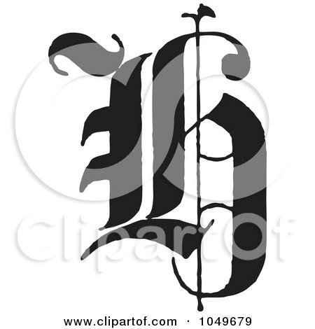 Royalty Free Clip Art Collection Old English Letters by BestVector