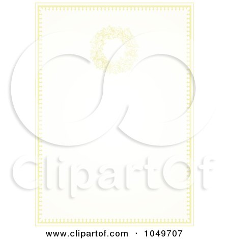 Royalty-free clipart illustration of a pastel golden wedding invitation 