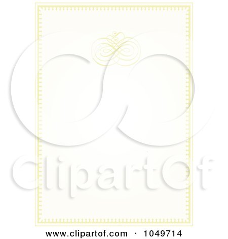  Clip Art Illustration of a Pastel Golden Wedding Invitation Background