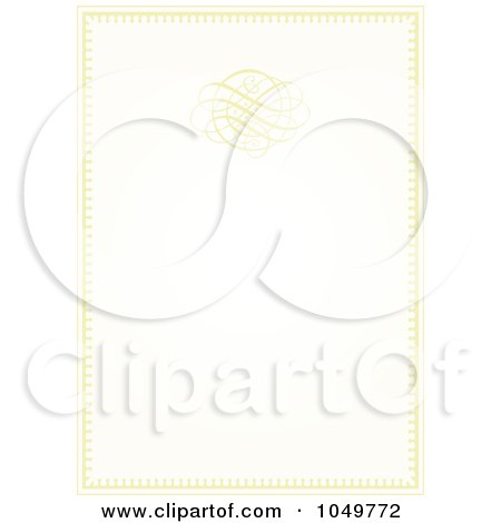  Clip Art Illustration of a Pastel Golden Wedding Invitation Background