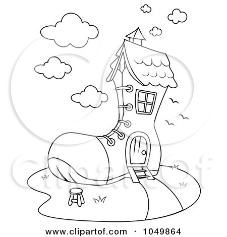 Designhouse Online on Of A Coloring Page Outline Of A Shoe House By Bnp Design Studio