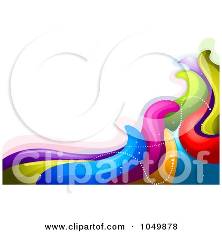 Royalty-Free (RF) Clip Art Illustration of a Twisty Rainbow Wave by BNP