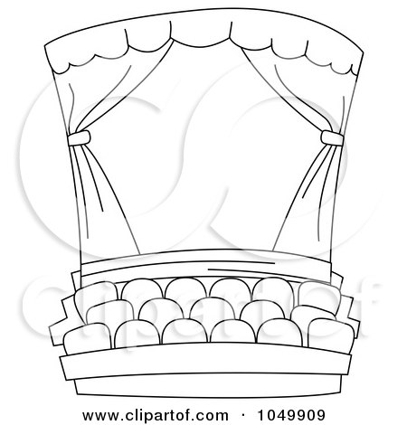 Theatre Movies on Of A Coloring Page Outline Of A Theater By Bnp Design Studio  1049909