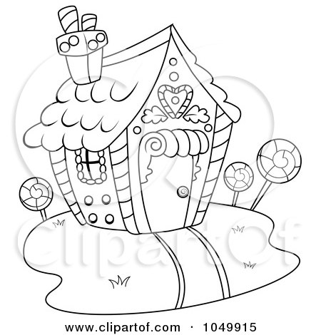 Candy House Coloring Pages
