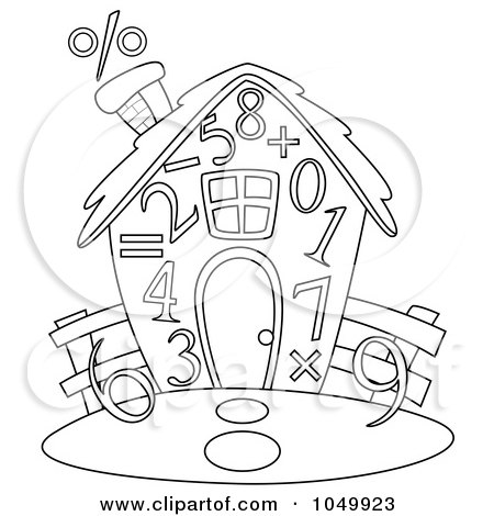 Math Coloring Sheets on Royalty Free  Rf  Clip Art Illustration Of A Coloring Page Outline Of